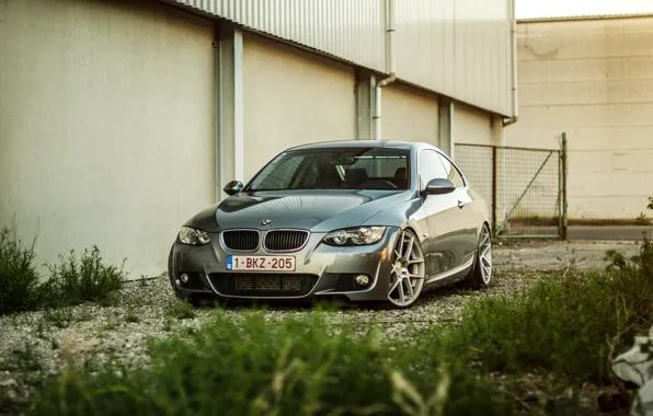 Картинка бмв, BMW, silver, wheels, серебристая, front, E92