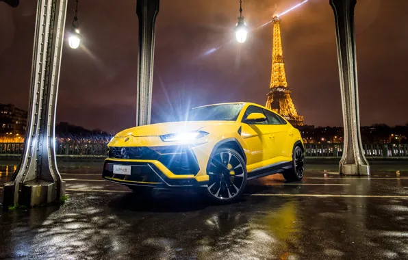 Париж, Lamborghini, Эйфелева башня, 2018, Urus