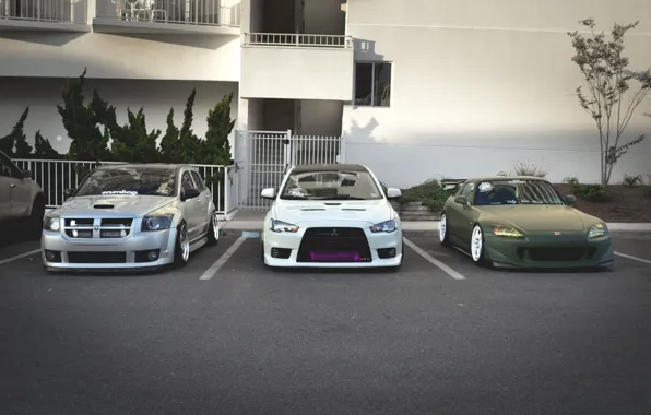 Green, turbo, wheels, honda, mitsubishi, japan, dodge, jdm