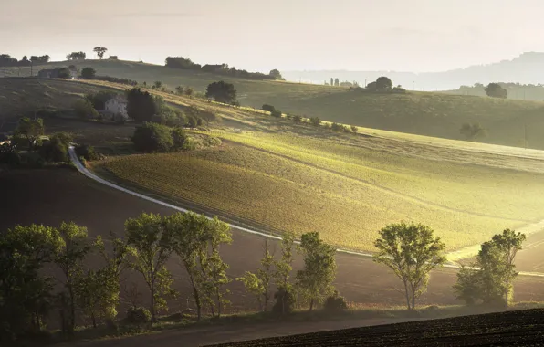 Картинка landscape, italiano, natura, Raggi del mattino