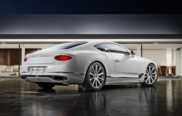 Bentley, Continental, Белый, Машина, Автомобиль, Automotive, Bentley Continental GT, Architecture