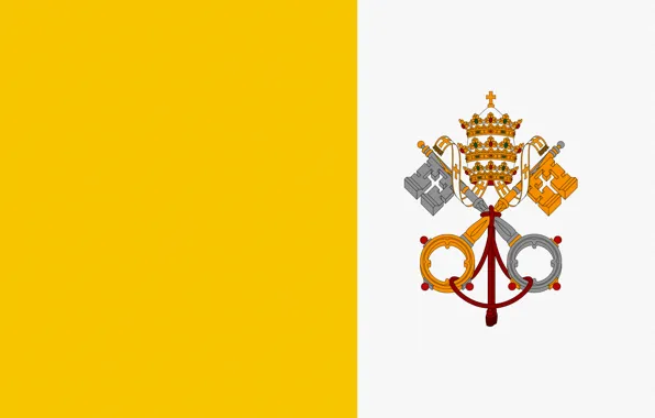 Картинка Флаг, Ватикан, Ключи, Корона, Vatican