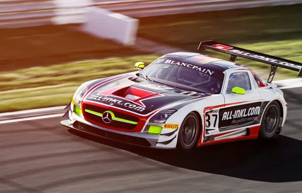 Гонки, мерседес, в движении, race, mercedes sls, FIA GT, Moscow Raceway