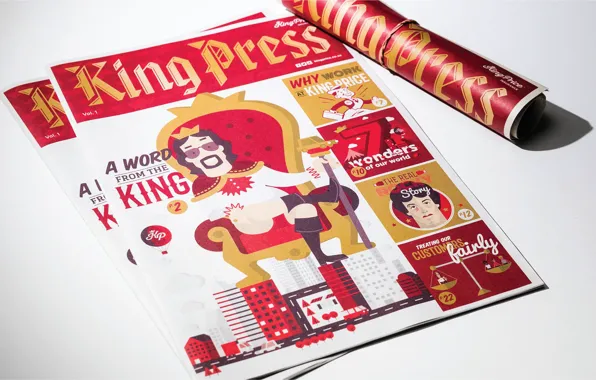 Журнал, обложка, оформление, илюстрация, King Press