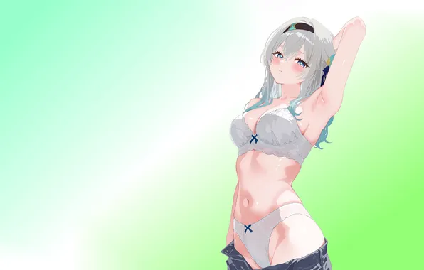Girl, white, hot, sexy, bra, panties, anime, babe
