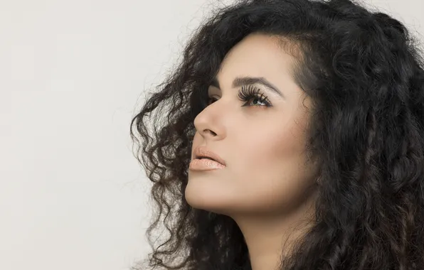 Взгляд, девушка, лицо, фон