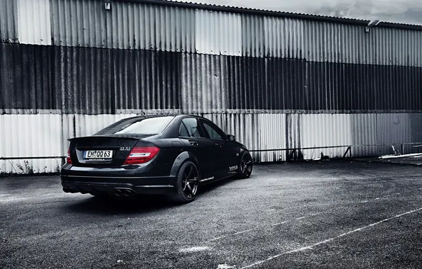 Картинка Mercedes-Benz, AMG, Black, Tuning, C63, work