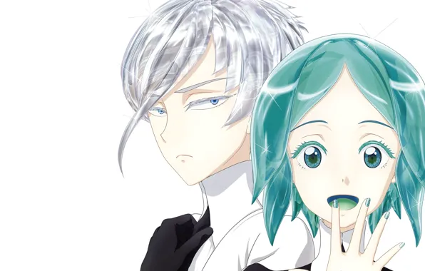 Девушки, портрет, Houseki no Kuni, Страна Самоцветов