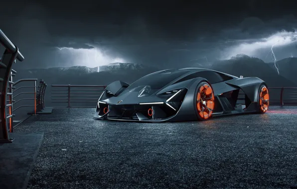 Рендеринг, Lamborghini, суперкар, гиперкар, Terzo Millennio