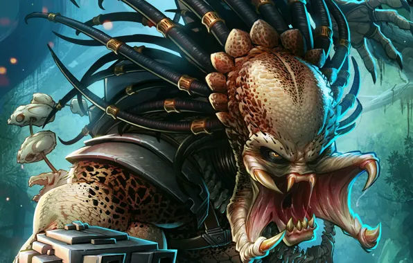Фантастика, пришелец, Хищник, art, predator, Patrick Brown, PatrickBrown