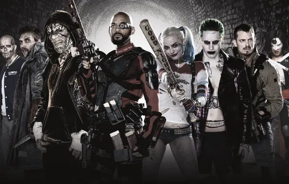 Герои, dc comics, злодеи, suicide squad, отряд самоубийц