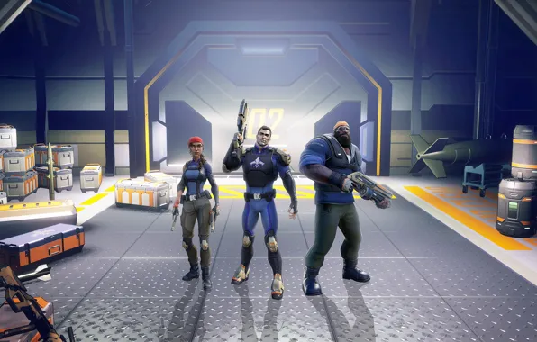 Girl, gun, pistol, game, weapon, man, crossover, shotgun