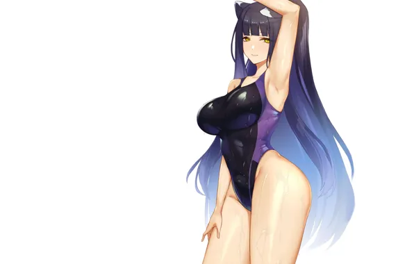 Girl, hot, sexy, wet, boobs, anime, pretty, swimsuit