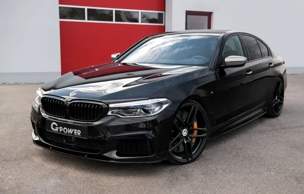 Картинка чёрный, BMW, седан, G-Power, 2018, 5er, четырёхдверный, 5-series