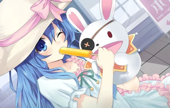 Игрушка, девочка, зайчик, Date A Live, морожение