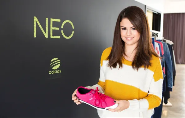 Картинка ДЕВУШКА, СЕЛЕНА ГОМЕС, ЗНАМЕНИТОСТЬ, NEO ADIDAS, крОСсовки, selena gomeZ, КРАСАВиЦА