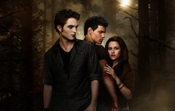 Картинка Girl, Light, Moon, Fantasy, Kristen Stewart, Robert Pattinson, Darkness, 2009