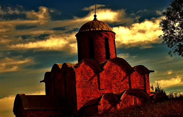 Картинка замок, крепость, Россия, Русь, AGreshnov, кирпич.