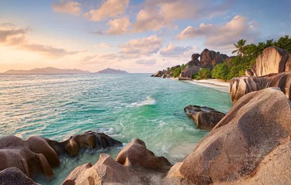 Море, Michael Breitung, Сейшельские острова, пляж., остров Ла-Диг