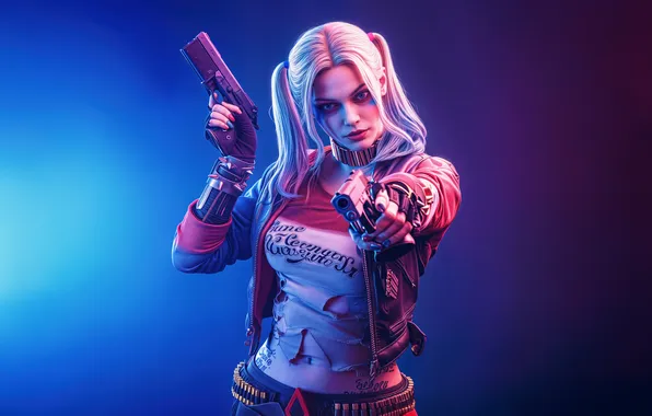 Картинка harley quinn, stand, resolute