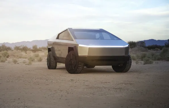 Tesla, front view, 2019, Cybertruck, Tesla Cybertruck Prototype