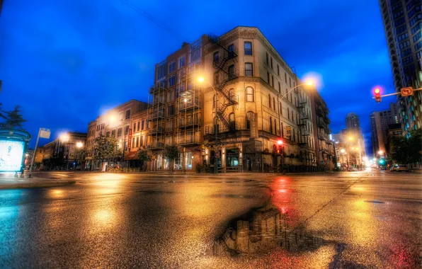 Чикаго, Иллинойс, Chicago, Illinois, usa, Blue Hour