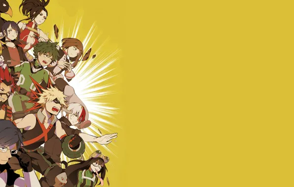 Фон, персонажи, My Hero Academia, Boku No Hero Academia, Моя Геройская Академия