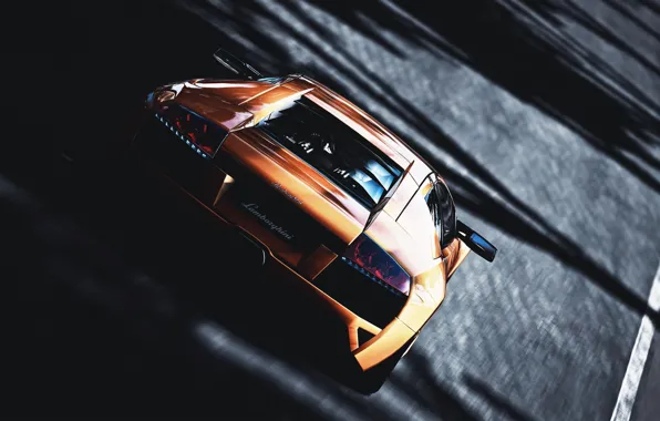 Lamborghini, cars, orange, track, races