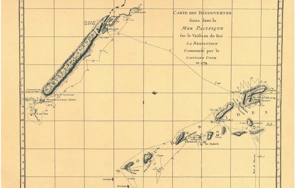 Vanuatu, new hebrides, pacific islands, engraving