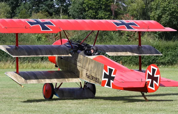 Картинка легкий, истребитель, триплан, маневренный, replica, Fokker Dr.1