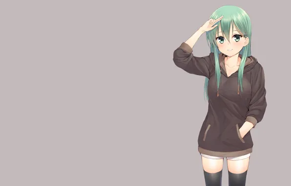 Картинка anime, asian, girl, oriental, bishojo, kawaii, japanese, green hair