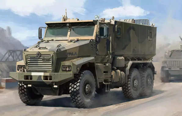 Россия, бронеавтомобиль, вс россии, Тайфун-У, Russian URAL 63095 Typhoon-U MRAP, Урал 63095