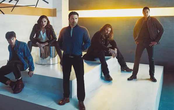 Актёры, Wonder Woman, Batman, Бен Аффлек, Bruce Wayne, Cyborg, Aquaman, Jason Momoa