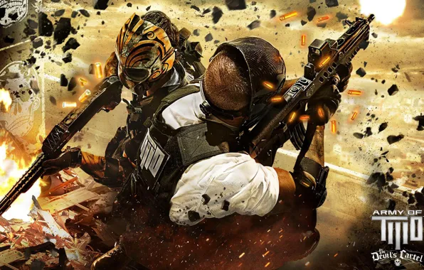 Картинка оружие, маска, Браво, Альфа, Army of Two: The Devil's Cartel, наёмники