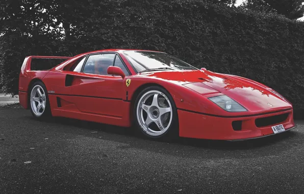 Красный, Машина, Ferrari, F40, Автомобиль, F 40