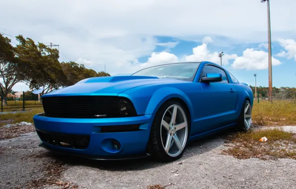 Mustang, Ford, wheels, with, Vossen, CV3s