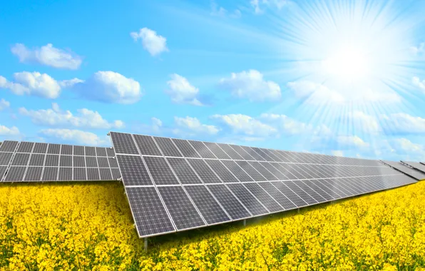 Solar panels, natural resources, solar energy