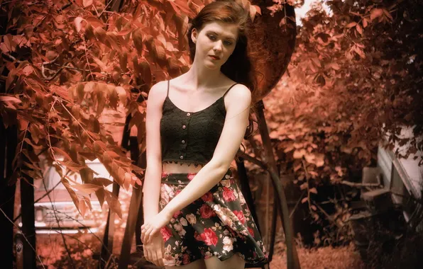 Взгляд, девушка, фон