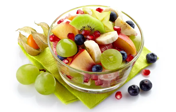 Киви, черника, виноград, бананы, персик, grape, fruit, peach