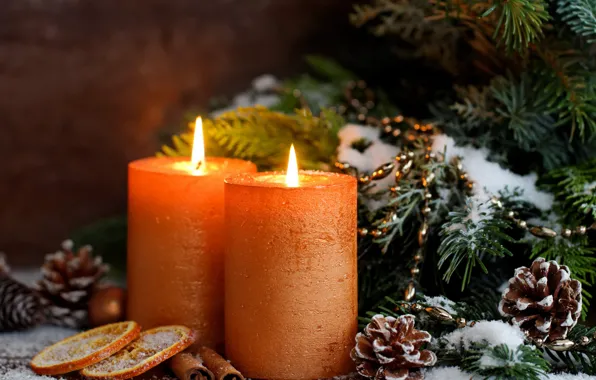 Новый год, свечи, Рождество, merry christmas, Xmas, decoration, holiday celebration