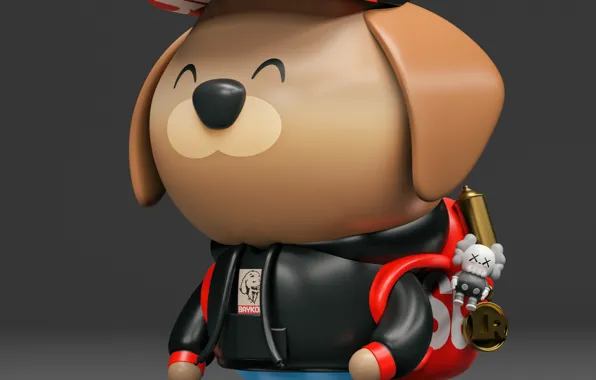 Игрушка, кепка, рюкзак, пёс, ChocoToy