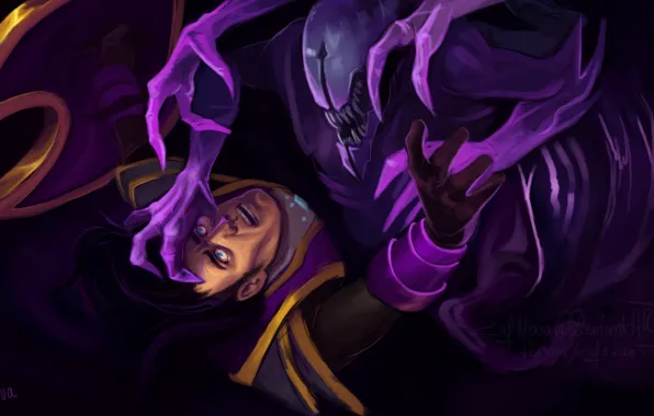 Монстр, арт, мужчина, Dota 2, кошмар, Nortrom, Silencer, Atropos