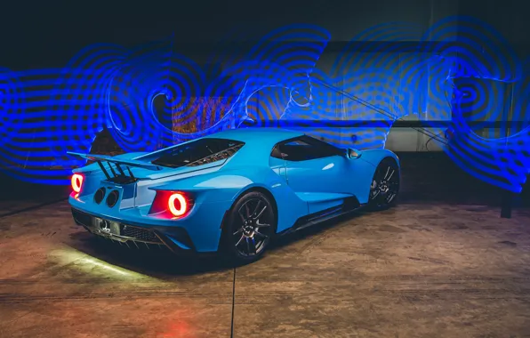 Фары, Ford, суперкар, Ford GT, 2017, H040, Riviera Blue