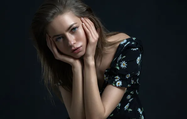 Взгляд, девушка, платье, Dominika, John Simon