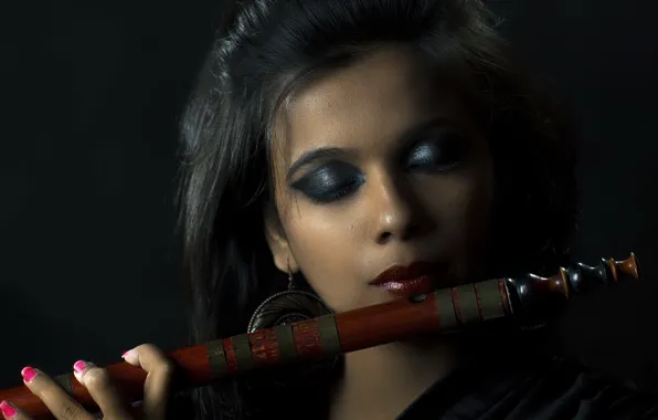 Девушка, музыка, Bamboo Flute