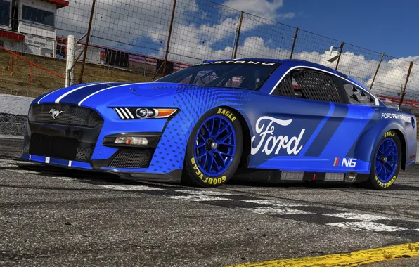 Mustang, Ford, Ford Mustang, гоночный трек, NASCAR, 2021