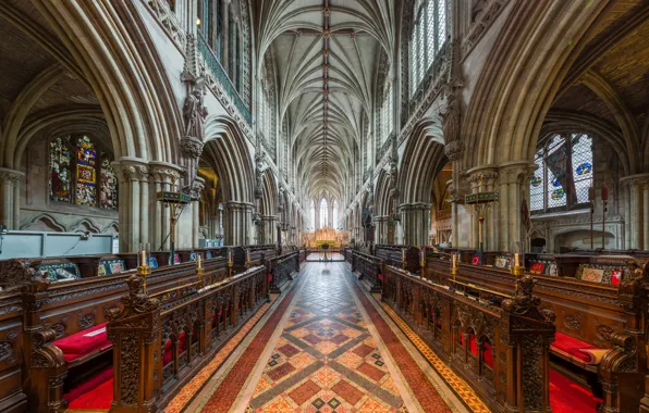 Interior, Staffordshire, UK, Diliff, Lichfield Cathedral, Choir