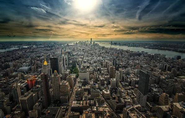 Картинка город, здания, небоскребы, USA, New York, NYC
