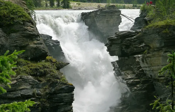 Картинка Природа, Водопад, Скалы, Nature, Waterfall