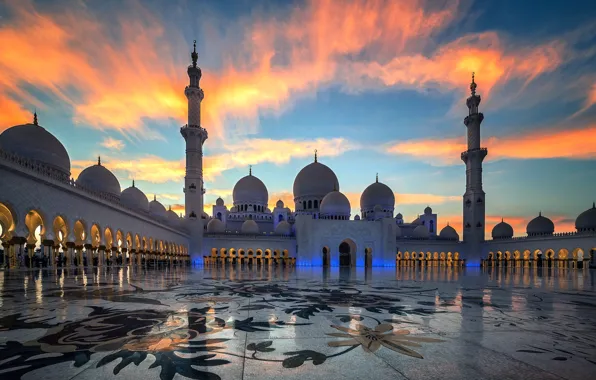 Abu Dhabi, Scheich Zayid Moschee, Arabischen Emirate